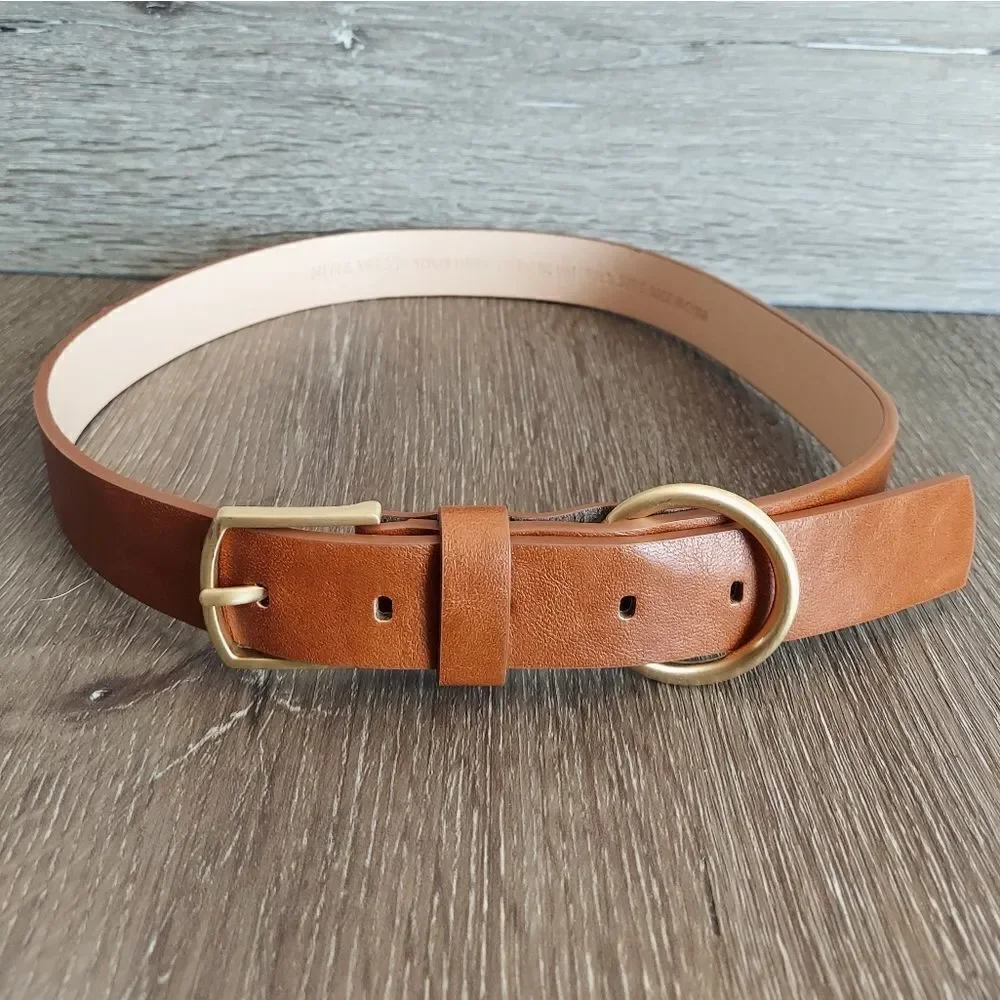 Nine West Faux Leather Tan Belt Size Small